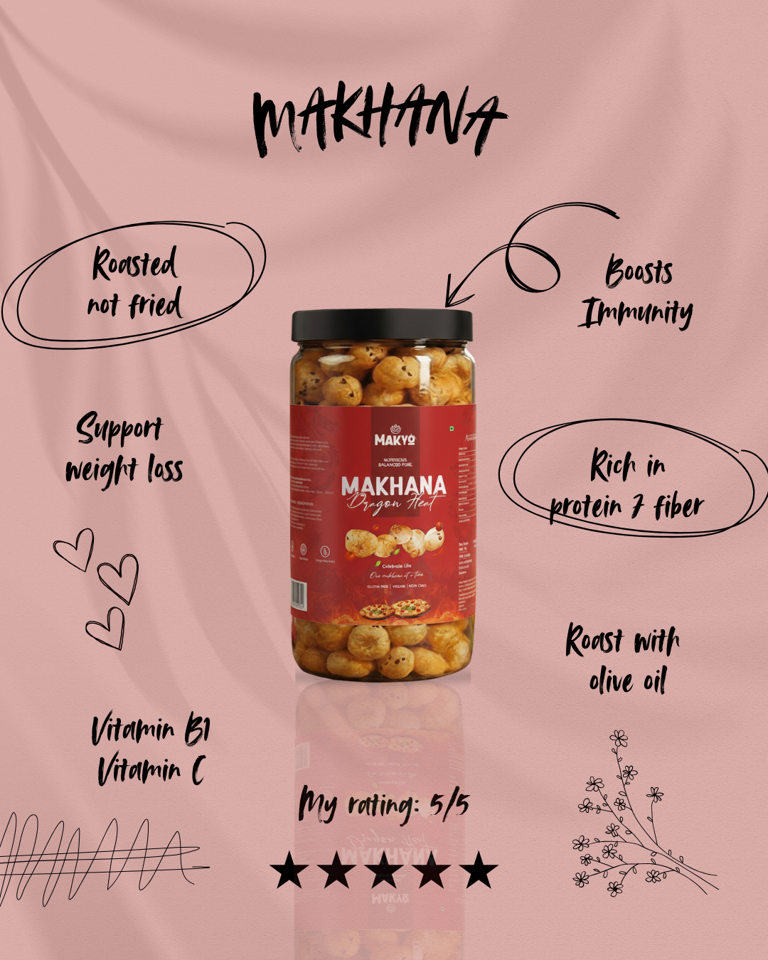 Dragon Heat Roasted Makhana, 65g