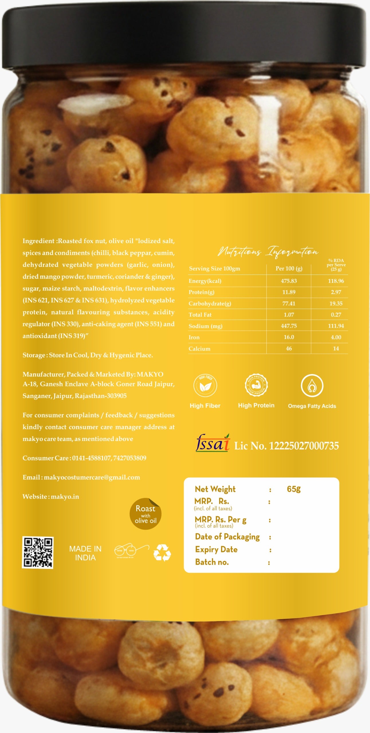 Desi Tadka Roasted Makhana, 65g