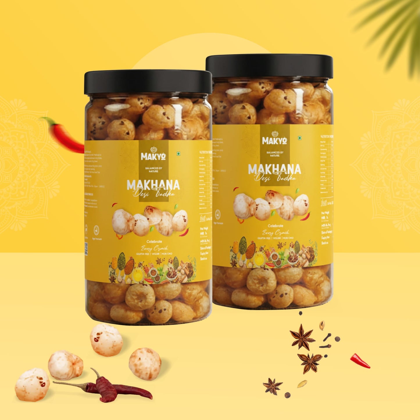 Makyo Dual Pack – Roasted Makhana, 2 × 65g