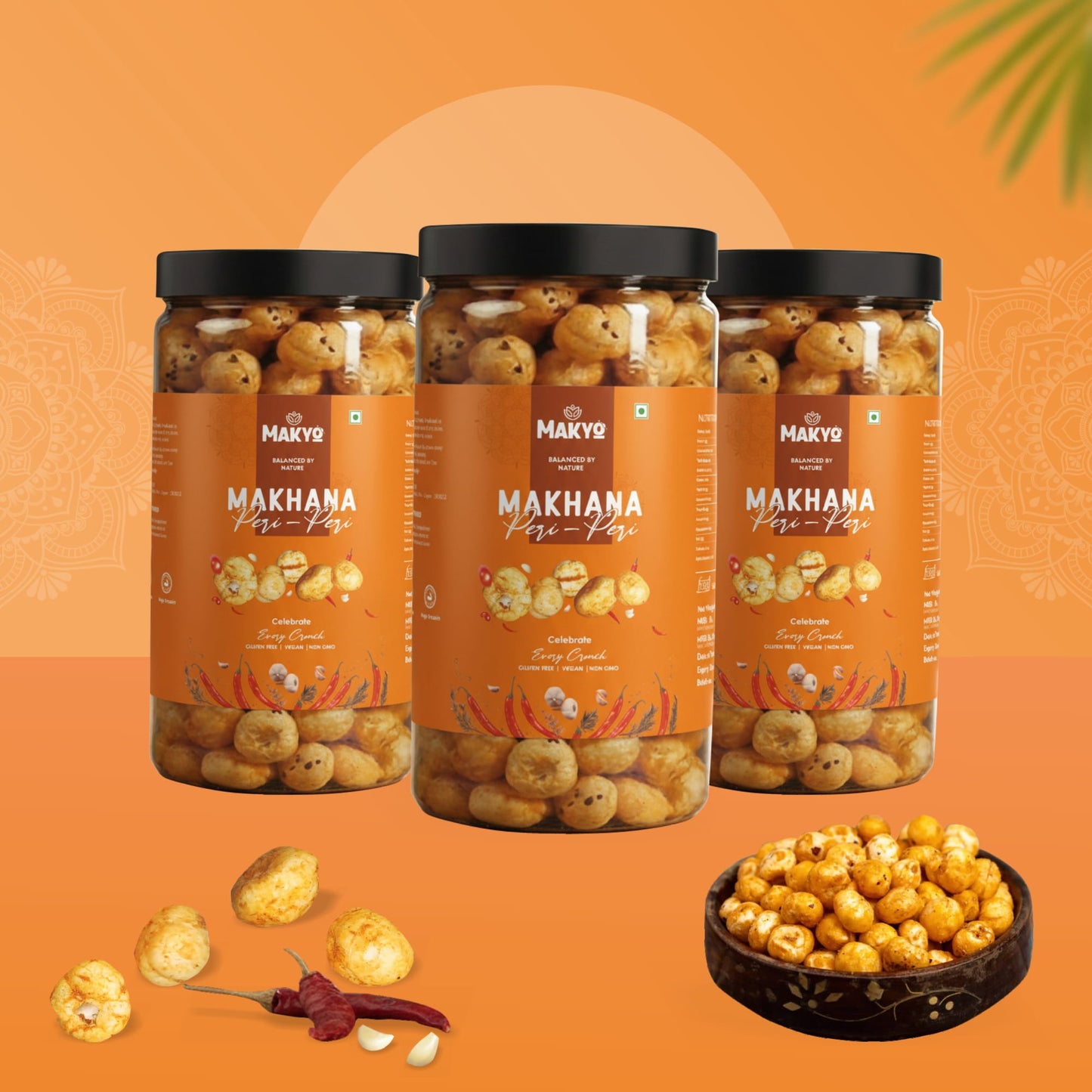 Makyo Triple Pack – Roasted Makhana, 3 × 65g