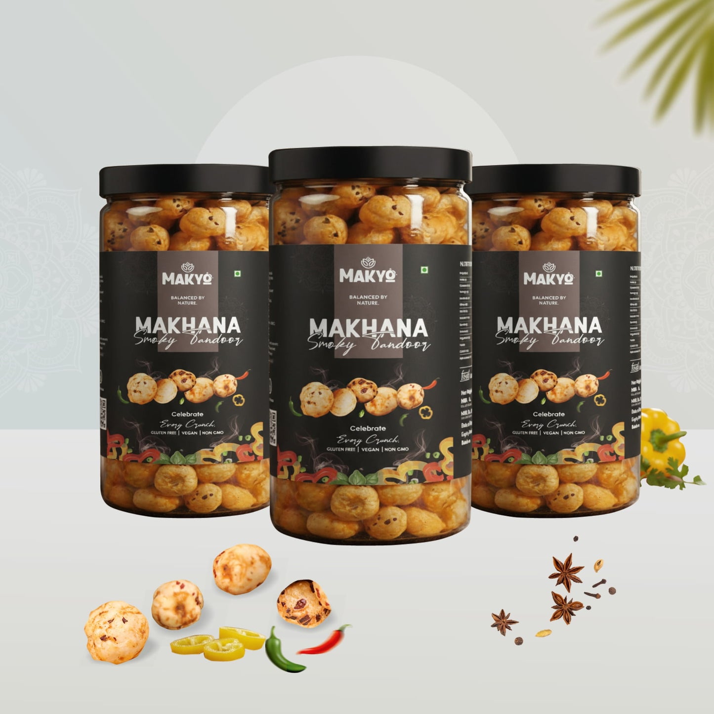 Makyo Triple Pack – Roasted Makhana, 3 × 65g