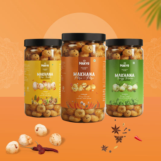 Makyo Triple Makhana Combo Pack, 3 × 65g