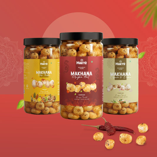 Makyo Triple Makhana Combo Pack, 3 × 65g