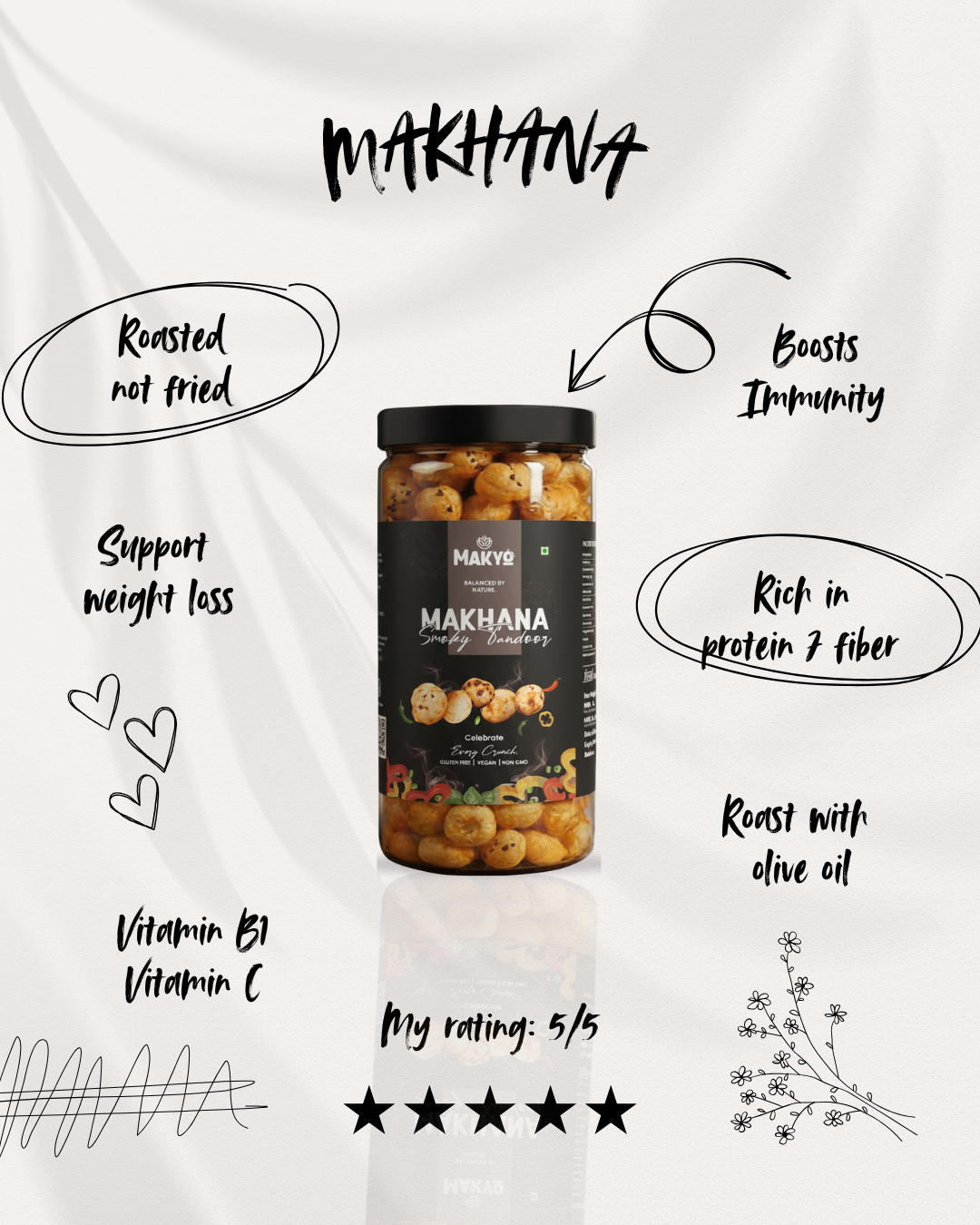 Smoky Tandoor Roasted Makhana, 65g