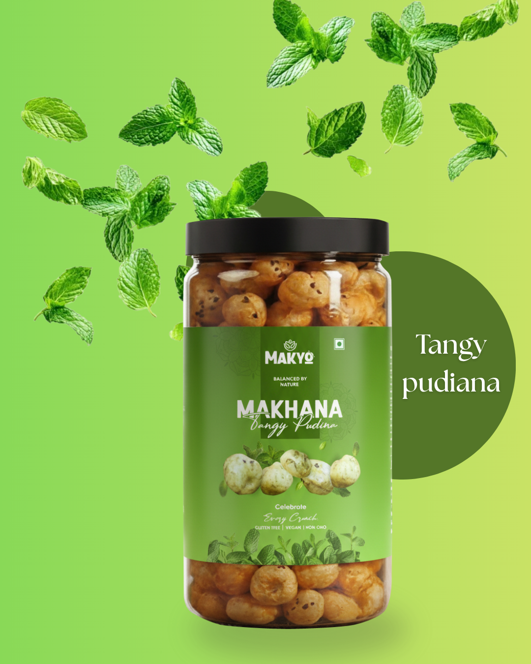 Tangy Pudina Roasted Makhana, 65g